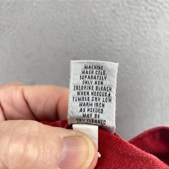 Chicos Pants Womens 3.5 US 18 Plus Red Denim Stretch Utility Capri Pocket Casual - Picture 8 of 12